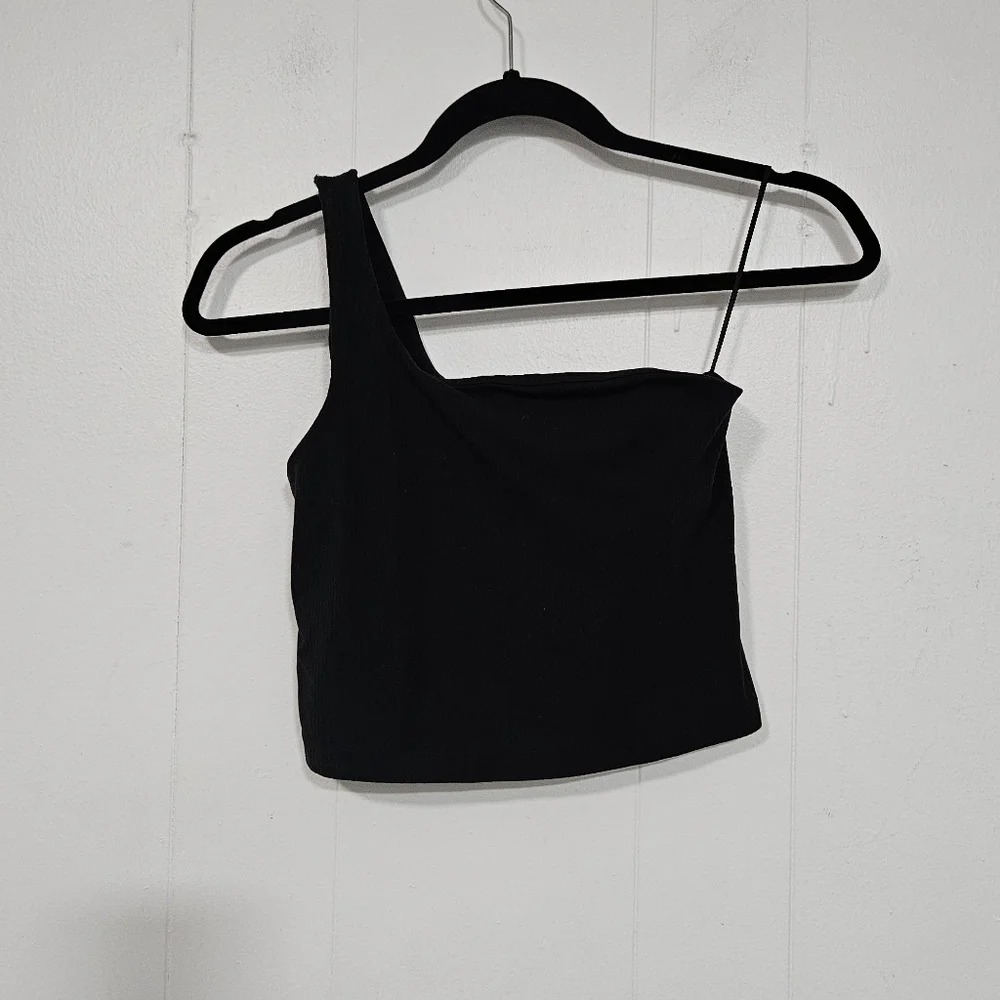 Lululemon Ribbed Nulu Asymmetrical Yoga Tank Top Black